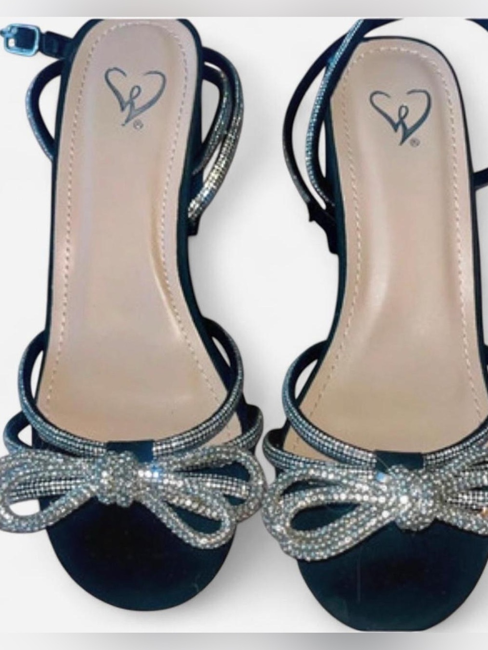 Windsor rhinestone bow heels